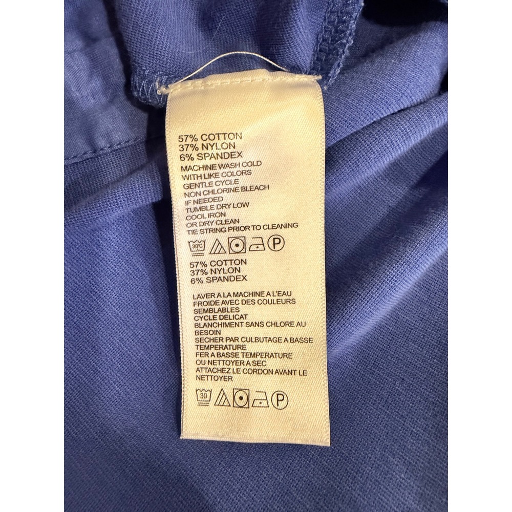 Tommy Bahama Womens T-Shirt Dress Blue Medium Drawstring Waist Coastal Casual - Picture 6 of 6